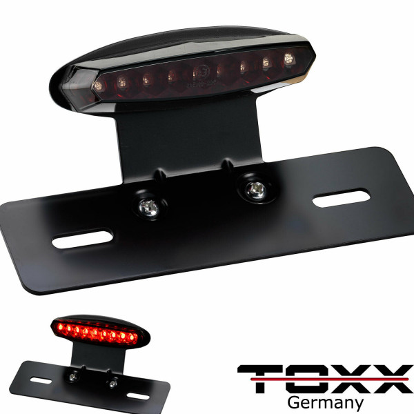 ToXx LED Rücklicht Xeno mit schwarzem Kennzeichenhalter