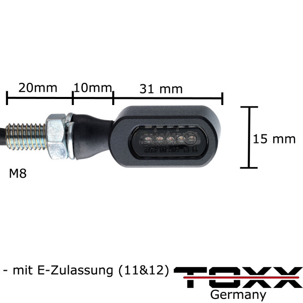 ToXx LED Blinker Attos schwarz getönt
