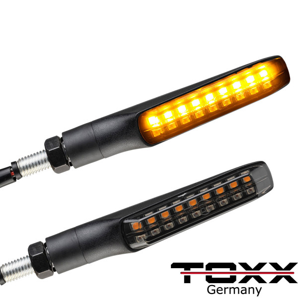 ToXx LED Standlicht Blinker + Rücklicht Blinker Flat schwarz getönt