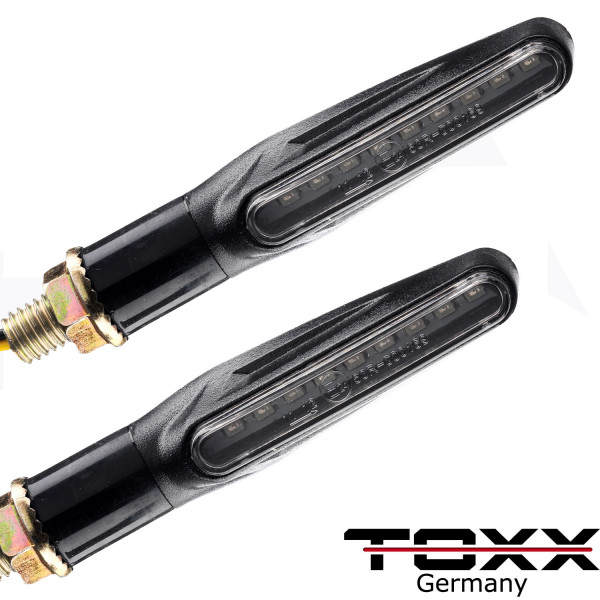 ToXx LED Lauflicht Blinker Maze schwarz 4er Set