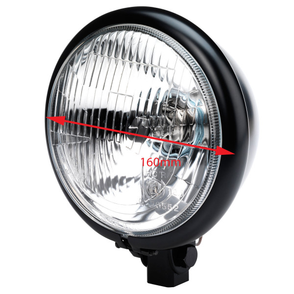 ToXx Motorrad Scheinwerfer Bates Style Schwarz
