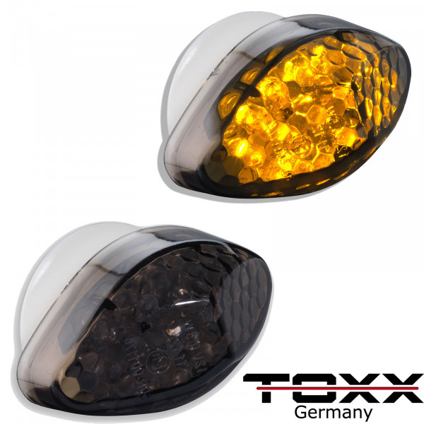 LED Blinker für Verkleidung passend für Honda Motorrad Modelle schwarz getönt