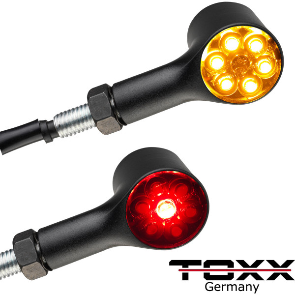 Toxx LED Standlicht Blinker + Rücklicht Blinker Bull schwarz getönt