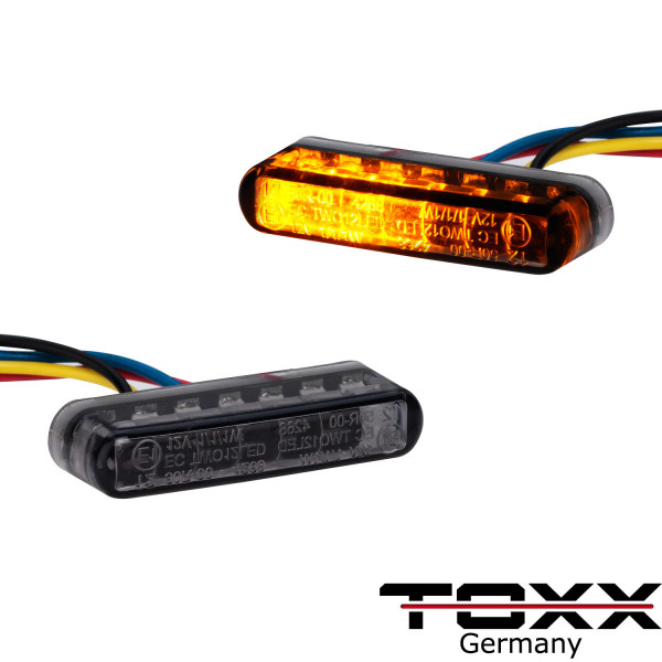 Toxx LED Rücklicht Blinker Shorty schwarz getönt