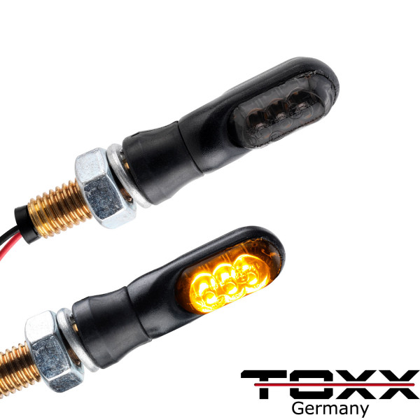 ToXx LED Blinker Spark schwarz getönt 4er
