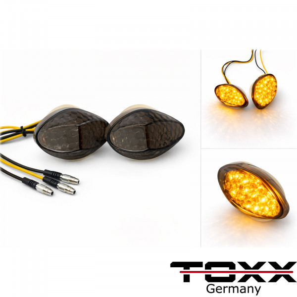 LED Blinker für Verkleidung passend für Honda Motorrad Modelle schwarz getönt
