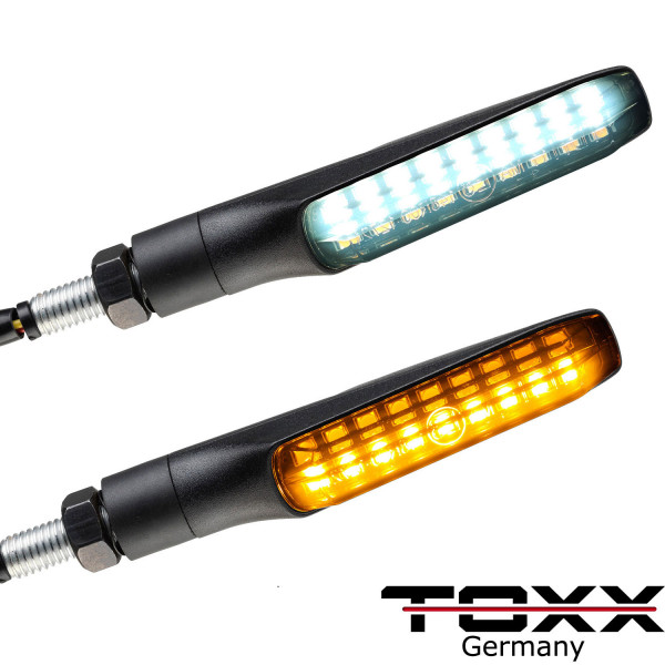 ToXx LED Standlicht Blinker + Rücklicht Blinker Flat schwarz getönt