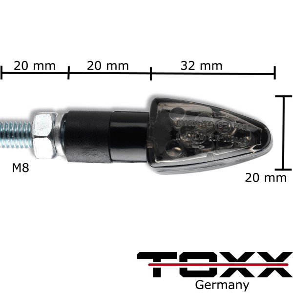 ToXx LED Blinker Wizzard schwarz getönt