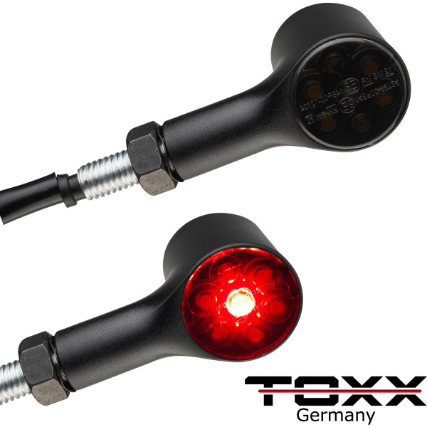 Toxx LED Standlicht Blinker + Rücklicht Blinker Bull schwarz getönt