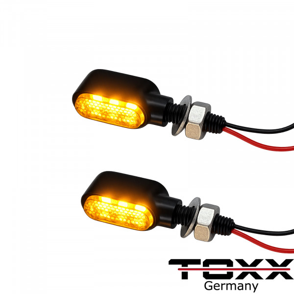 LED Blinker MT-X2 getönt schwarz 4er Set