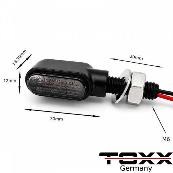 LED Blinker MT-X2 getönt schwarz 4er Set