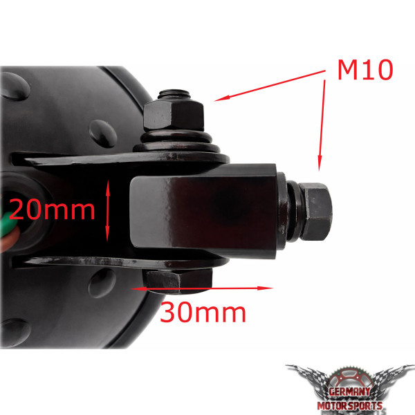 ToXx Motorrad Scheinwerfer Bates Style Schwarz