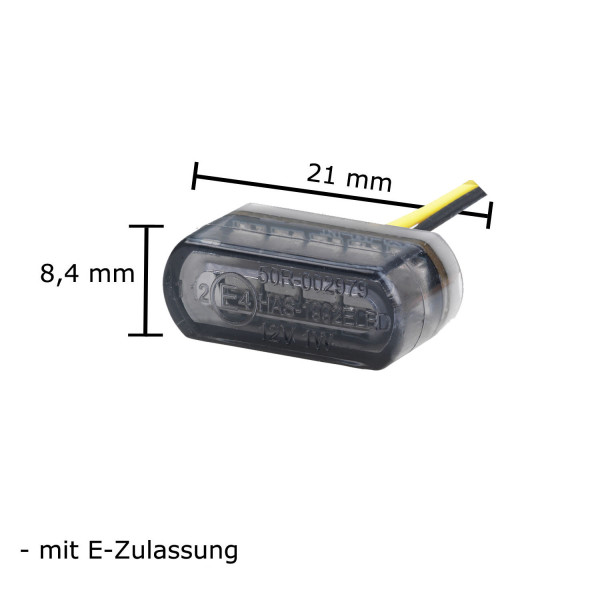 Toxx 3in1 LED Rücklicht Blinker Micro Stripe leicht getönt