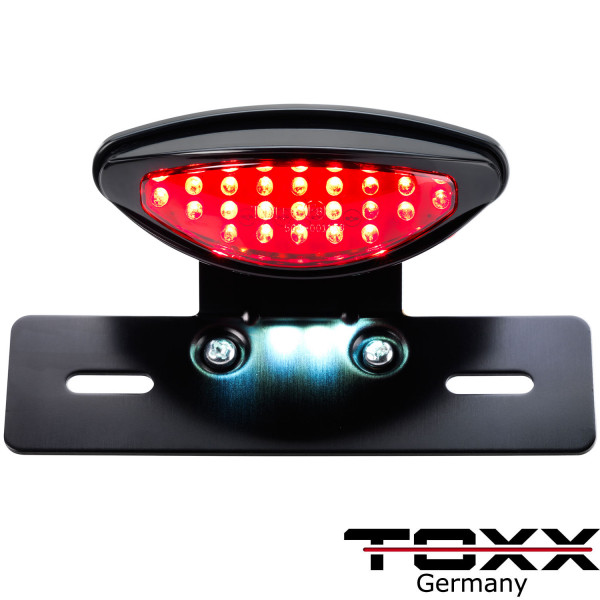 ToXx LED Rücklicht Classic mit schwarzem Kennzeichenträger
