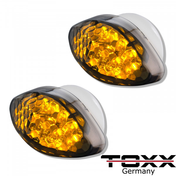 LED Blinker für Verkleidung passend für Honda Motorrad Modelle schwarz getönt