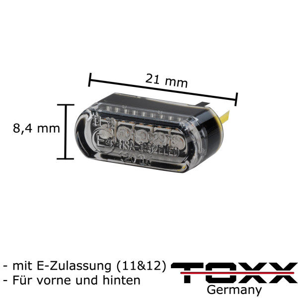 ToXx LED Blinker Micro Stripe leicht getönt 4er Set