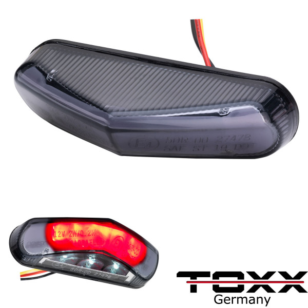 ToXx LED Rücklicht Triangle Stealth schwarz getönt mit Halter