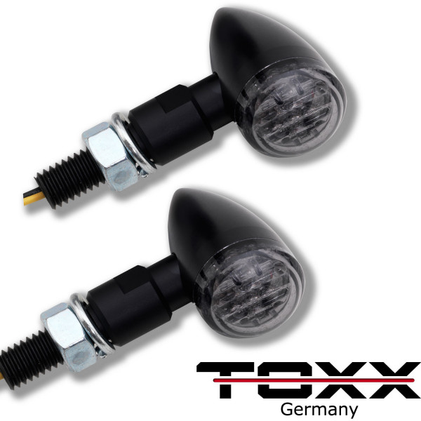 LED Blinker Bullet LB schwarz getönt 4er Set