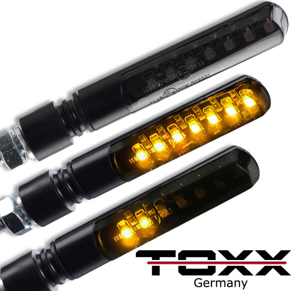 ToXx LED Blinker Sequentiell Blade schwarz getönt 4er Set